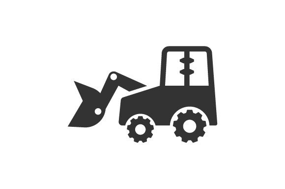 Bulldozer, Excavator Icon: Graphics and Icons for Digital Sellers