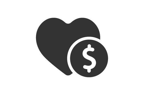 Charity Donation Icon: Graphics and Icons for Real Projects