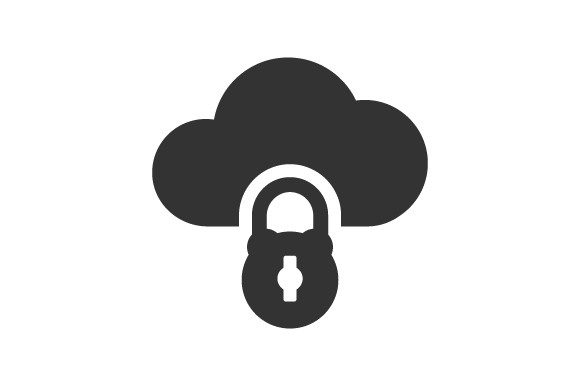 Cloud Lock Icon Graphics and Icons