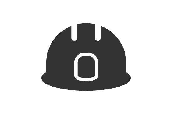Construction Helmet Icon for Graphics and Icons