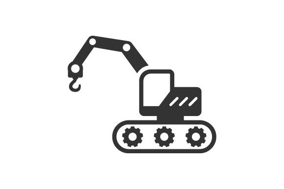 Crane Excavator Icon Review