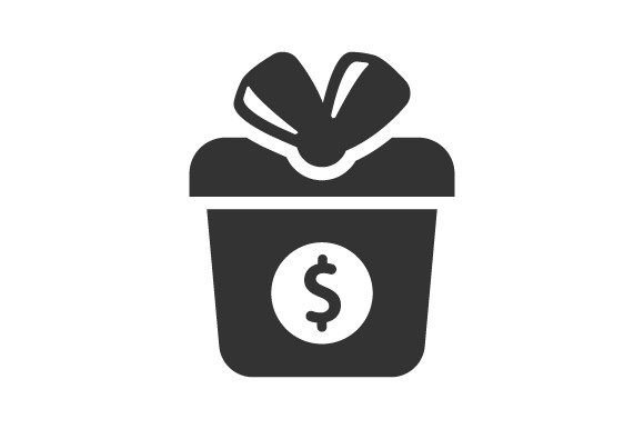 Donation Gift Box Icon: Graphics and Icons for Local Business