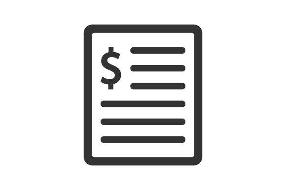 Financial Invoice Icon: Graphics and Icons for Professional Design