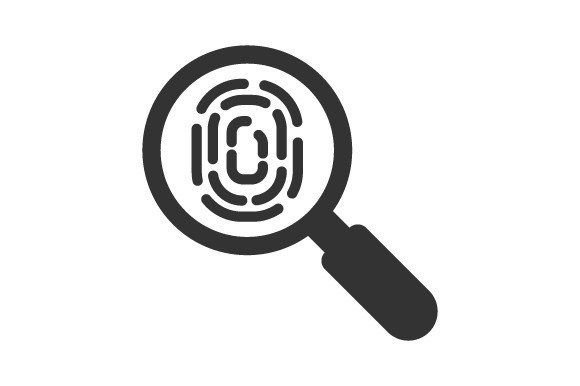 Fingerprint Evidence Icon Graphics