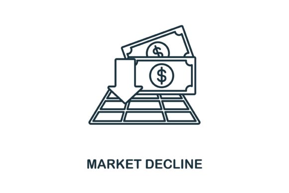 Market Decline Icon Graphics