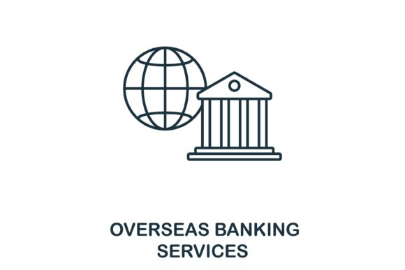 Overseas Banking Services Icon Graphics