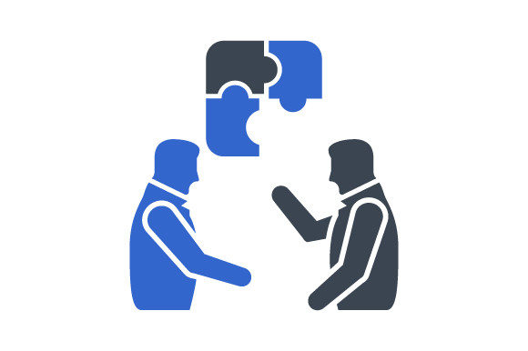 Teamwork Solution Icon: Graphics and Icons for Local Business